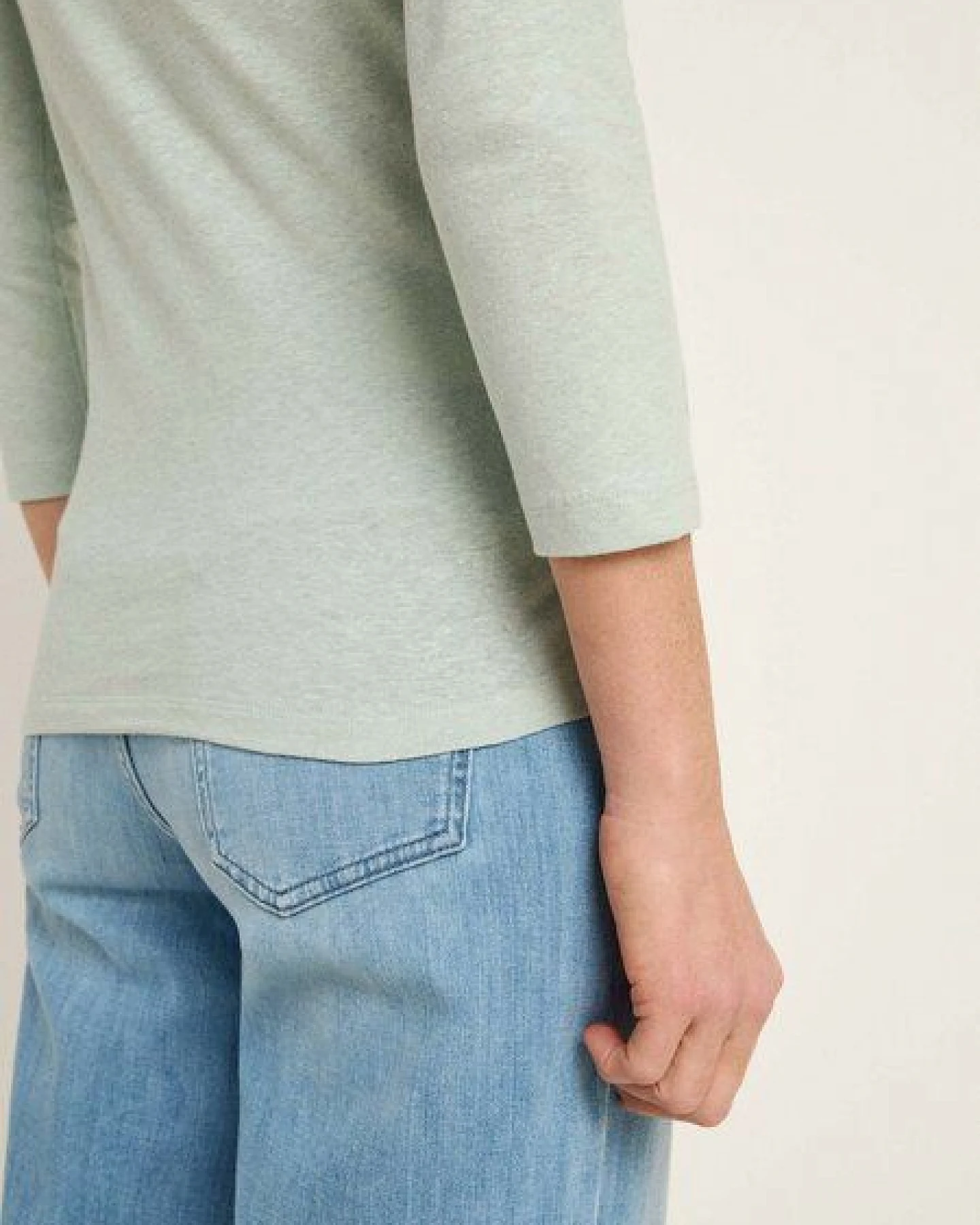 LANIUS Wasserfallshirt (OCS) aus Hanf und Bio-Baumwolle – Ansicht 4