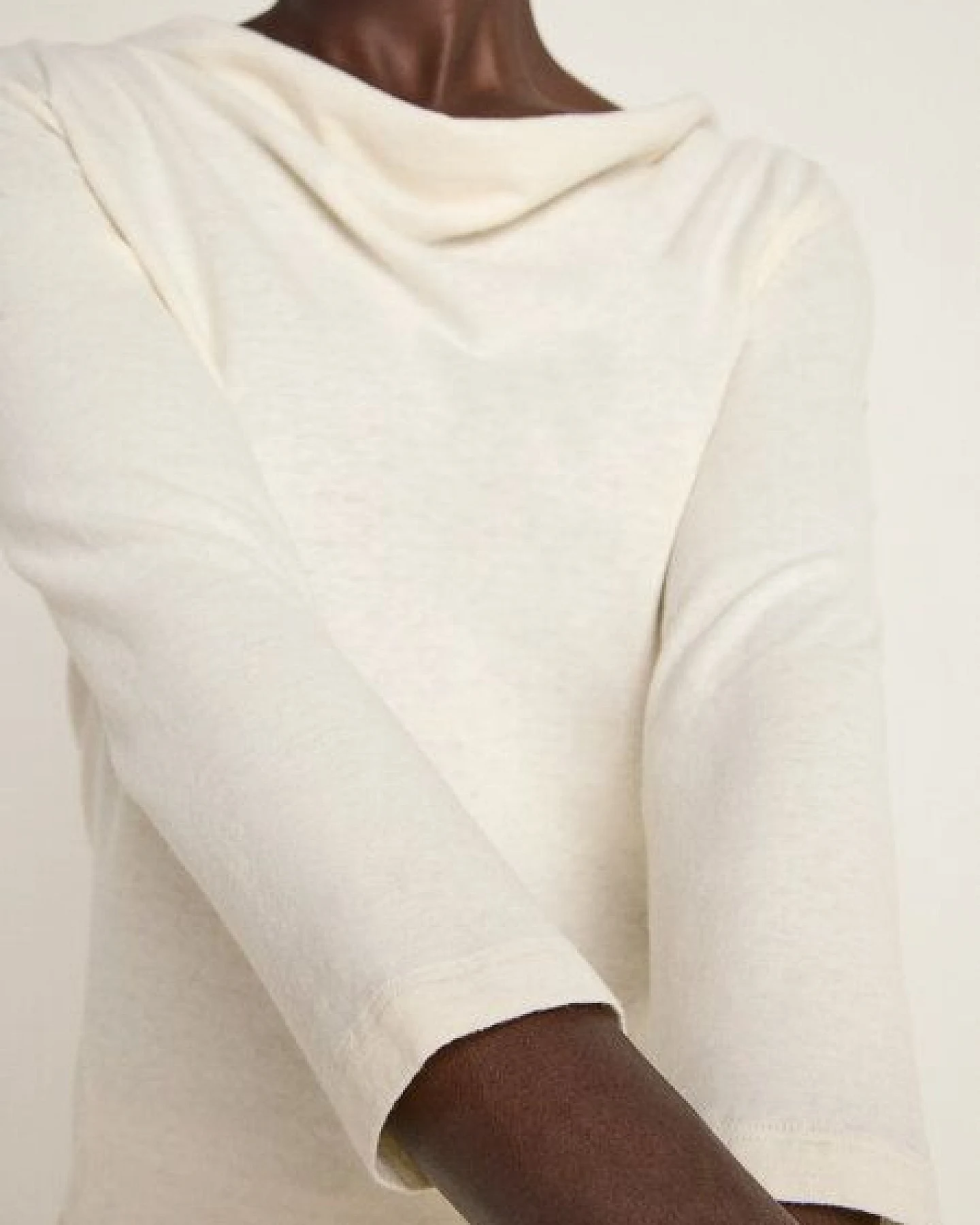LANIUS Wasserfallshirt (OCS) aus Hanf und Bio-Baumwolle – Ansicht 3