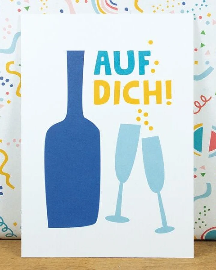 Bow & Hummingbird Postkarte "Auf Dich" aus Recyclingpapier