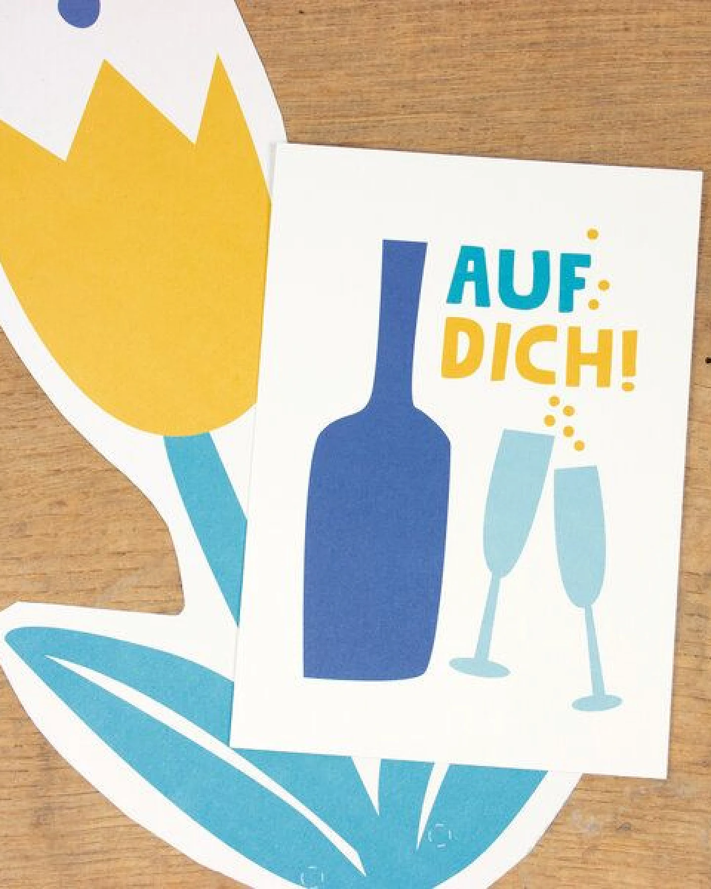 Bow & Hummingbird Postkarte "Auf Dich" aus Recyclingpapier – Ansicht 2