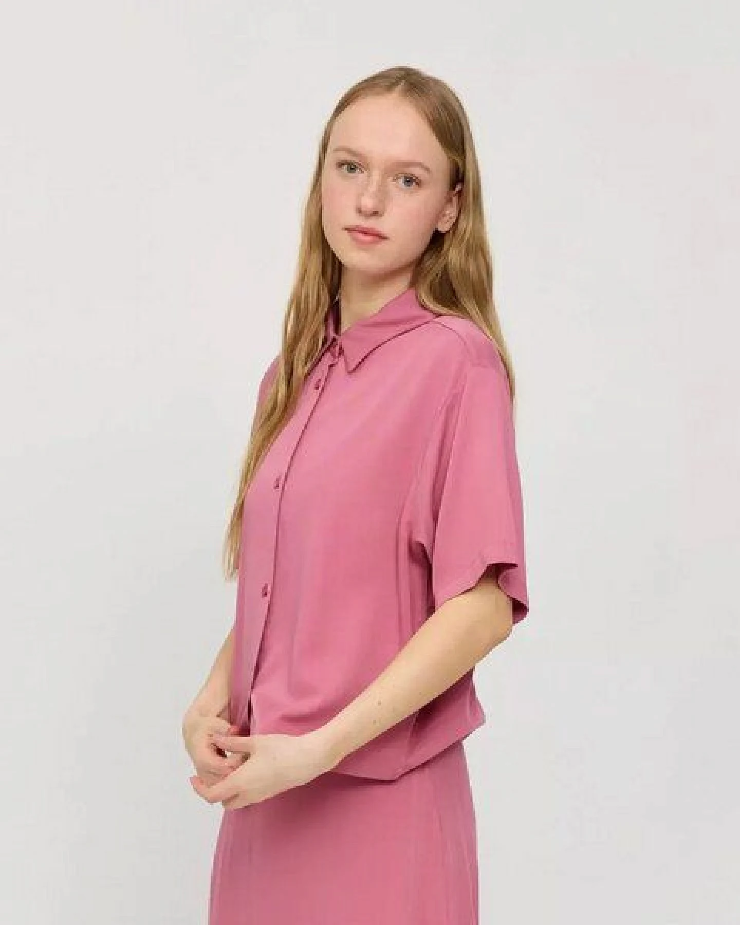 Mazine Kurzarm Hemdbluse - aus Ecovero – Ansicht 2