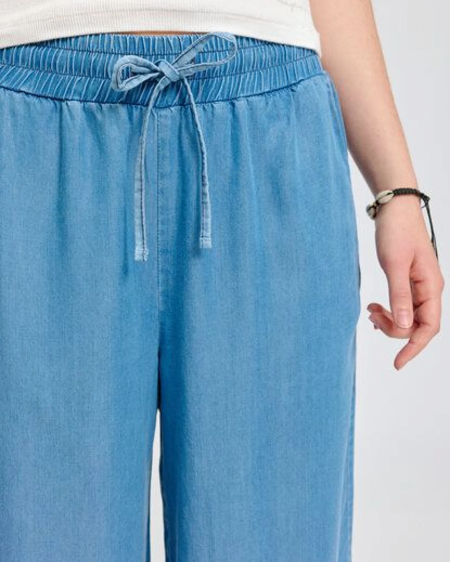 Mazine Weite Hose in Denim Look - aus Lyocell – Ansicht 3