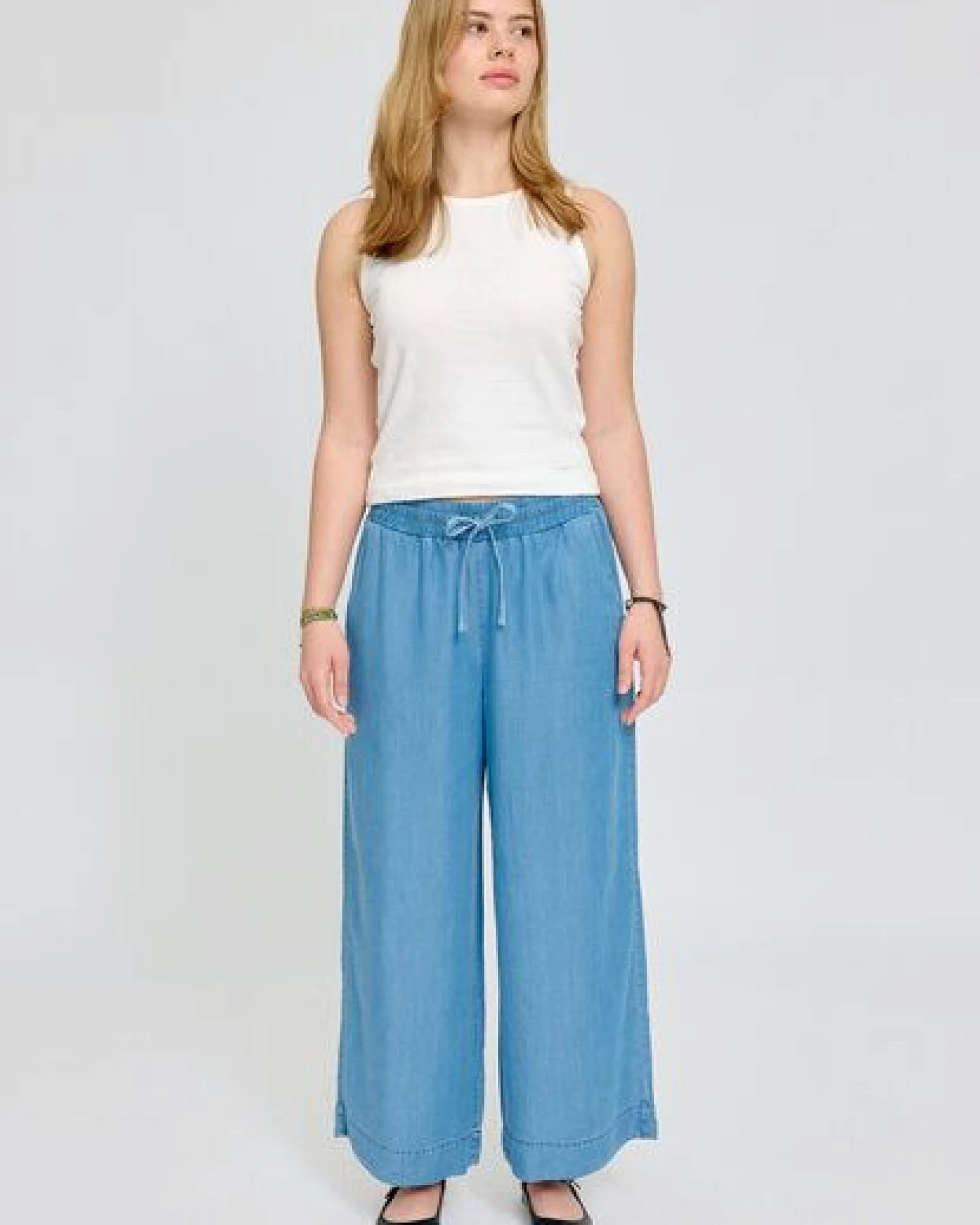 Mazine Weite Hose in Denim Look - aus Lyocell – Ansicht 4