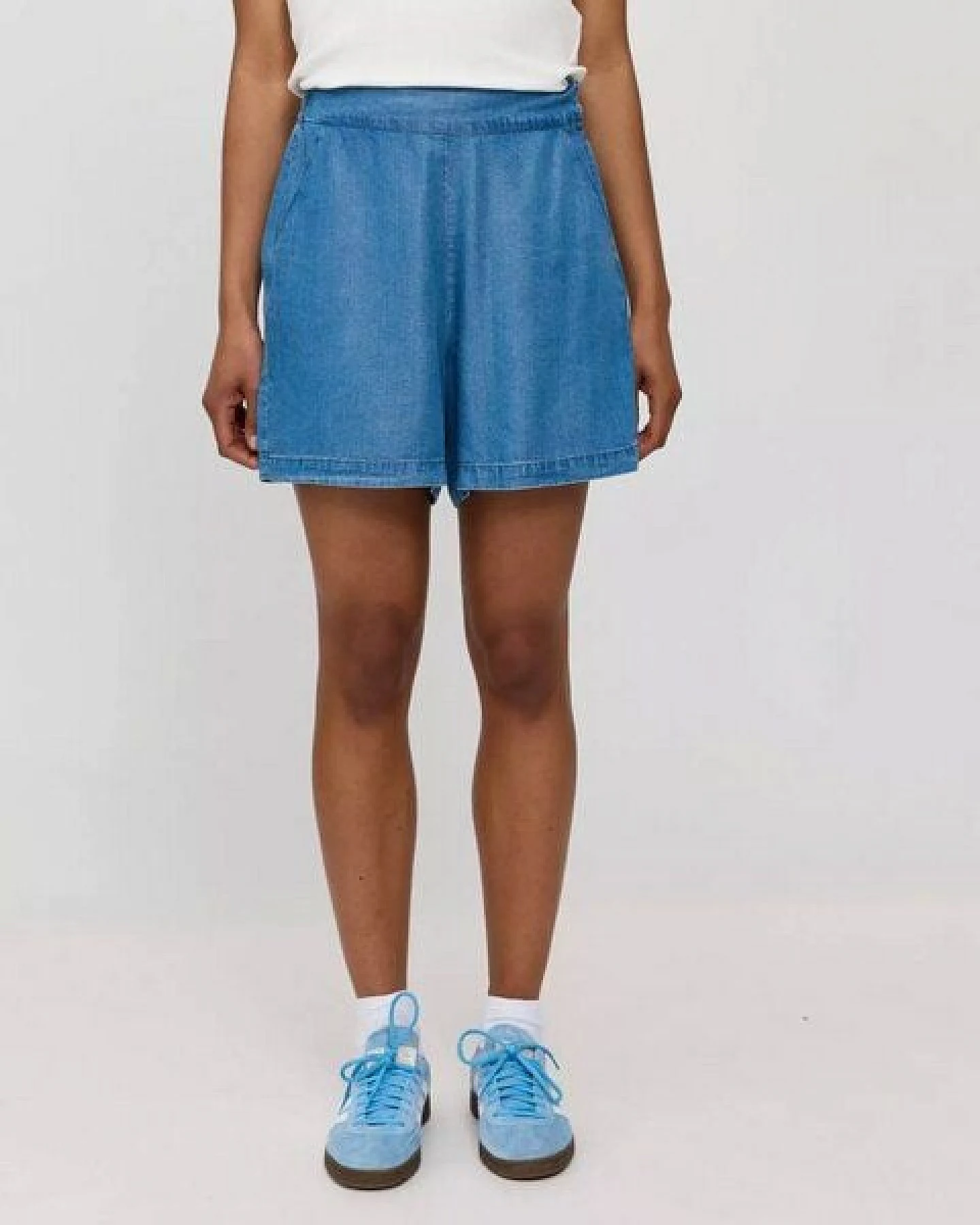 Mazine Leichte Shorts in Denim Look - aus Lyocell – Ansicht 2