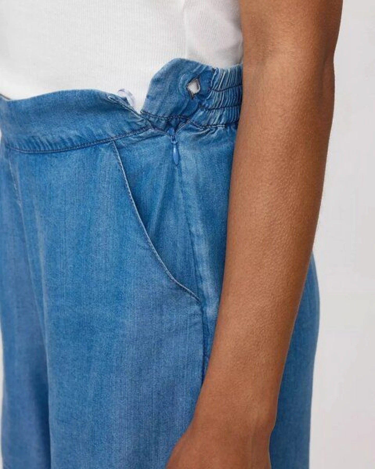 Mazine Leichte Shorts in Denim Look - aus Lyocell – Ansicht 4