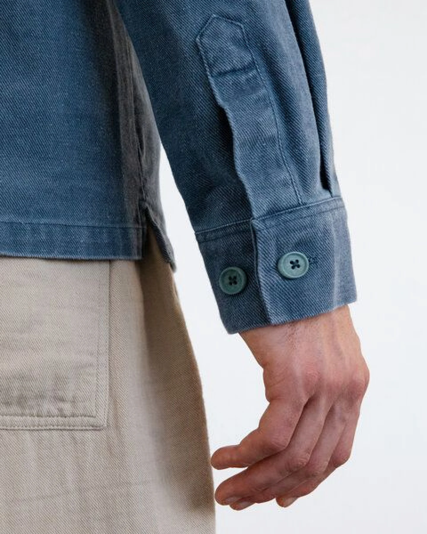 Rotholz Leisure Shirt - Washed Denim – Ansicht 3