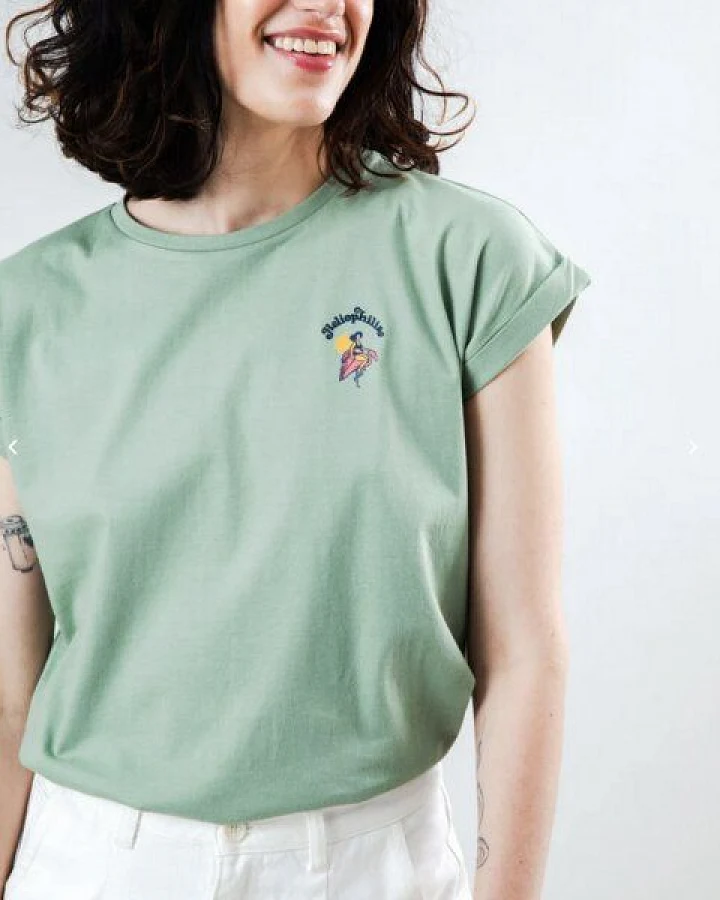 Brava Fabrics Helios Scoop Tee Green