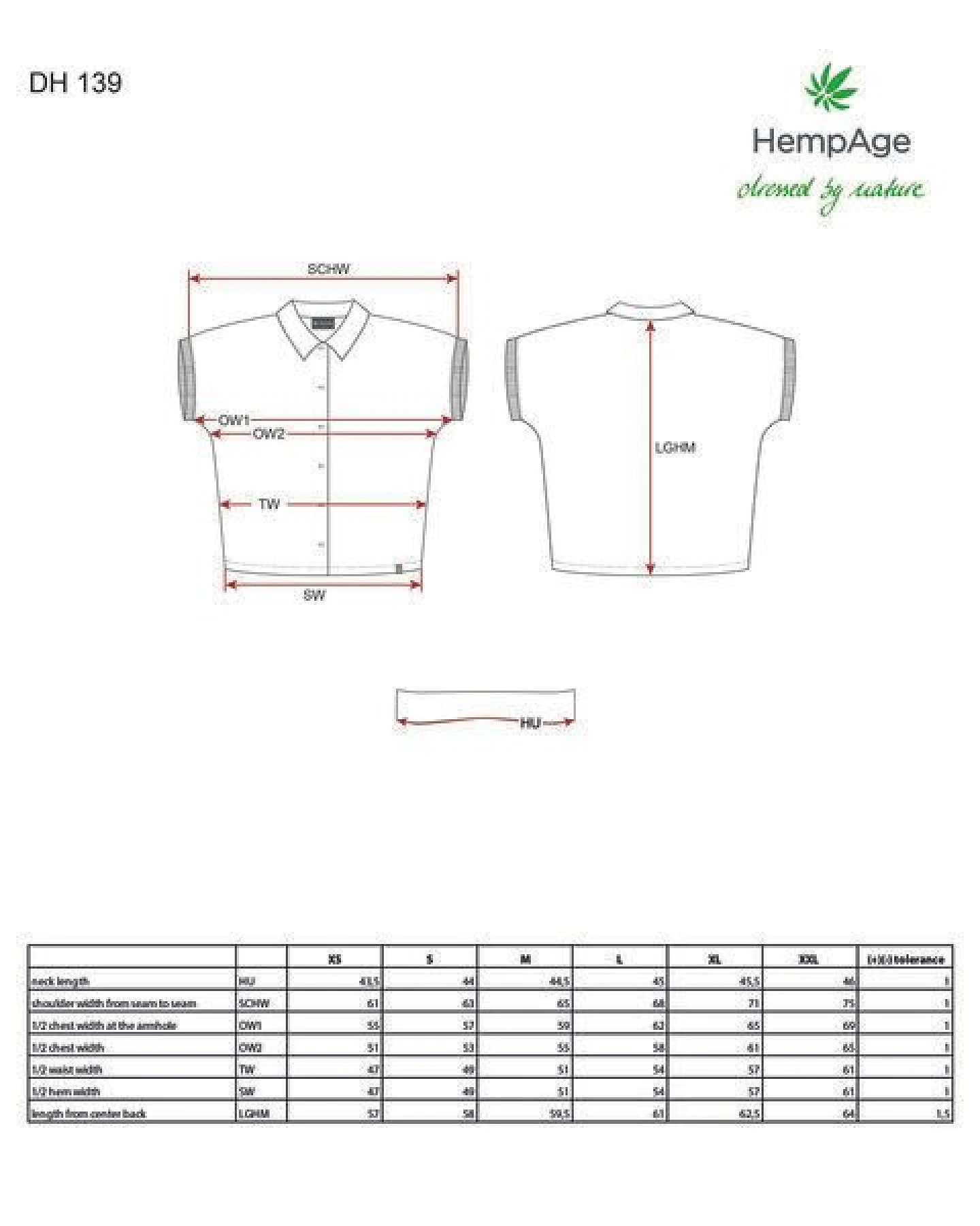 HempAge Kurzarm-Bluse Hanf/Biobaumwolle – Ansicht 3