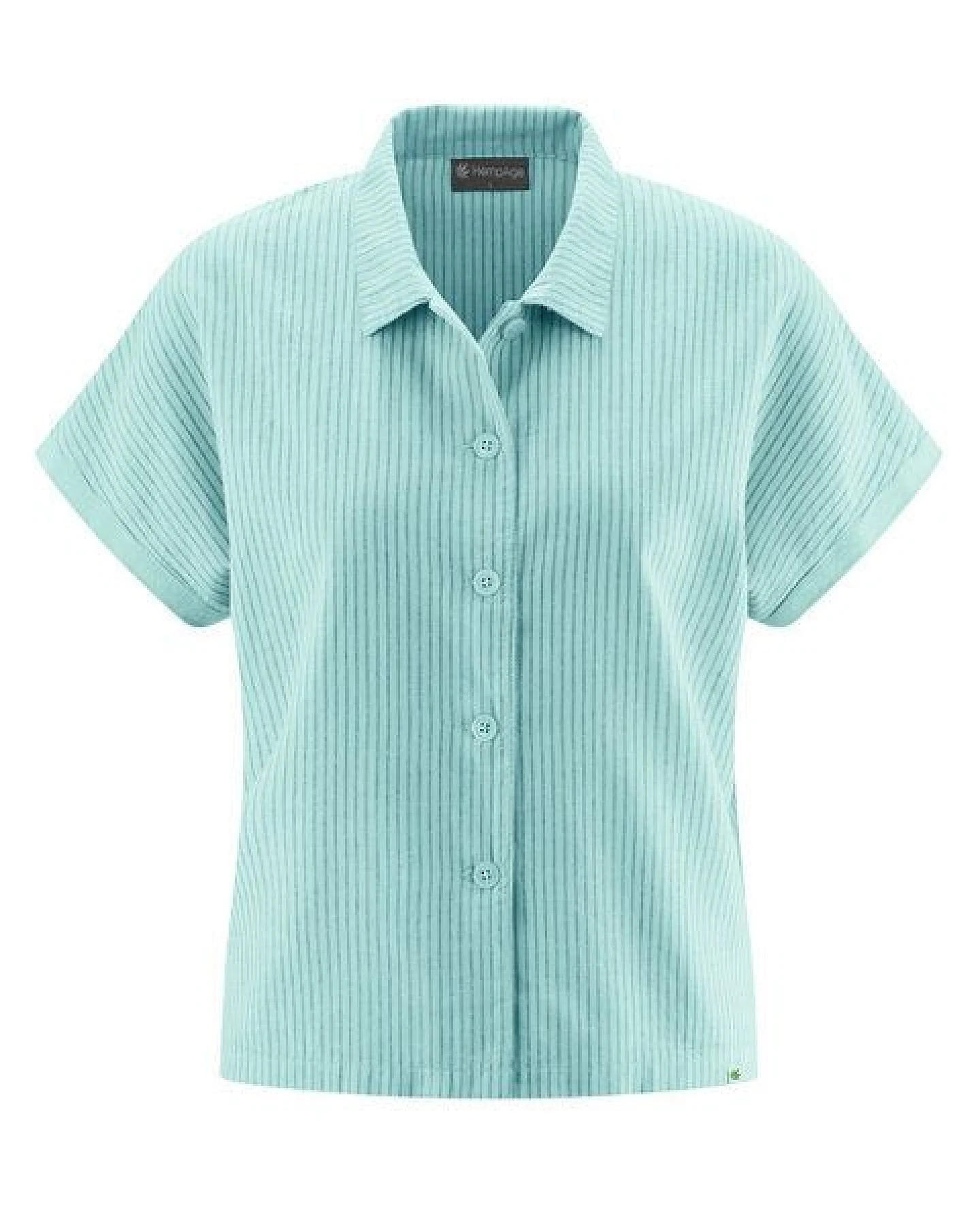 HempAge Kurzarm-Bluse Hanf/Biobaumwolle – Ansicht 2