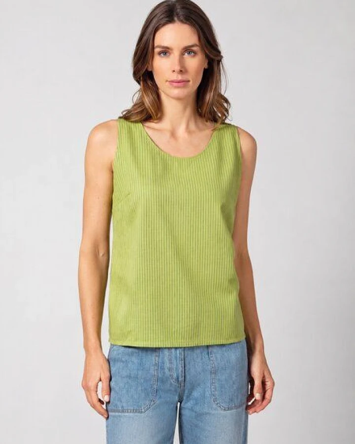 HempAge gestreiftes Tanktop Hanf/Biobaumwolle