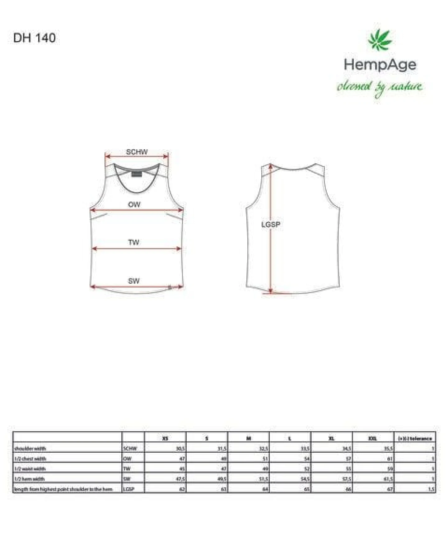 HempAge gestreiftes Tanktop Hanf/Biobaumwolle – Ansicht 4