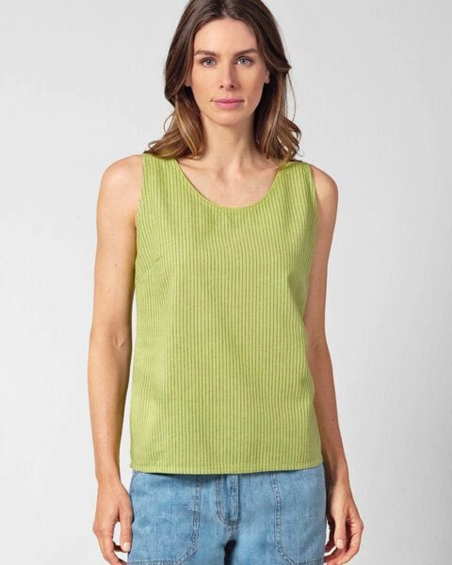 HempAge gestreiftes Tanktop Hanf/Biobaumwolle – Ansicht 2