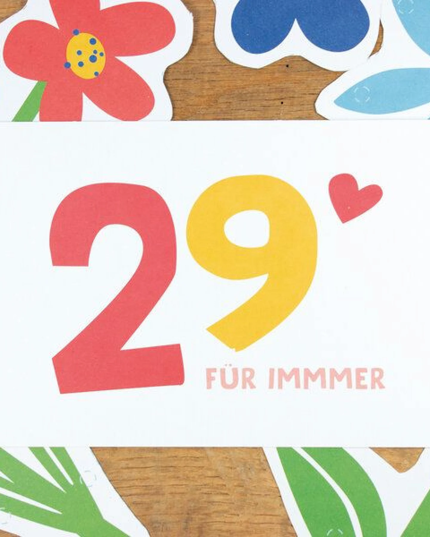 Bow & Hummingbird Postkarte "29 für IMMMER" aus Recyclingpapier – Ansicht 2