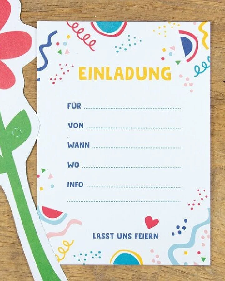 Bow & Hummingbird Postkarte "Einladung" aus Recyclingpapier