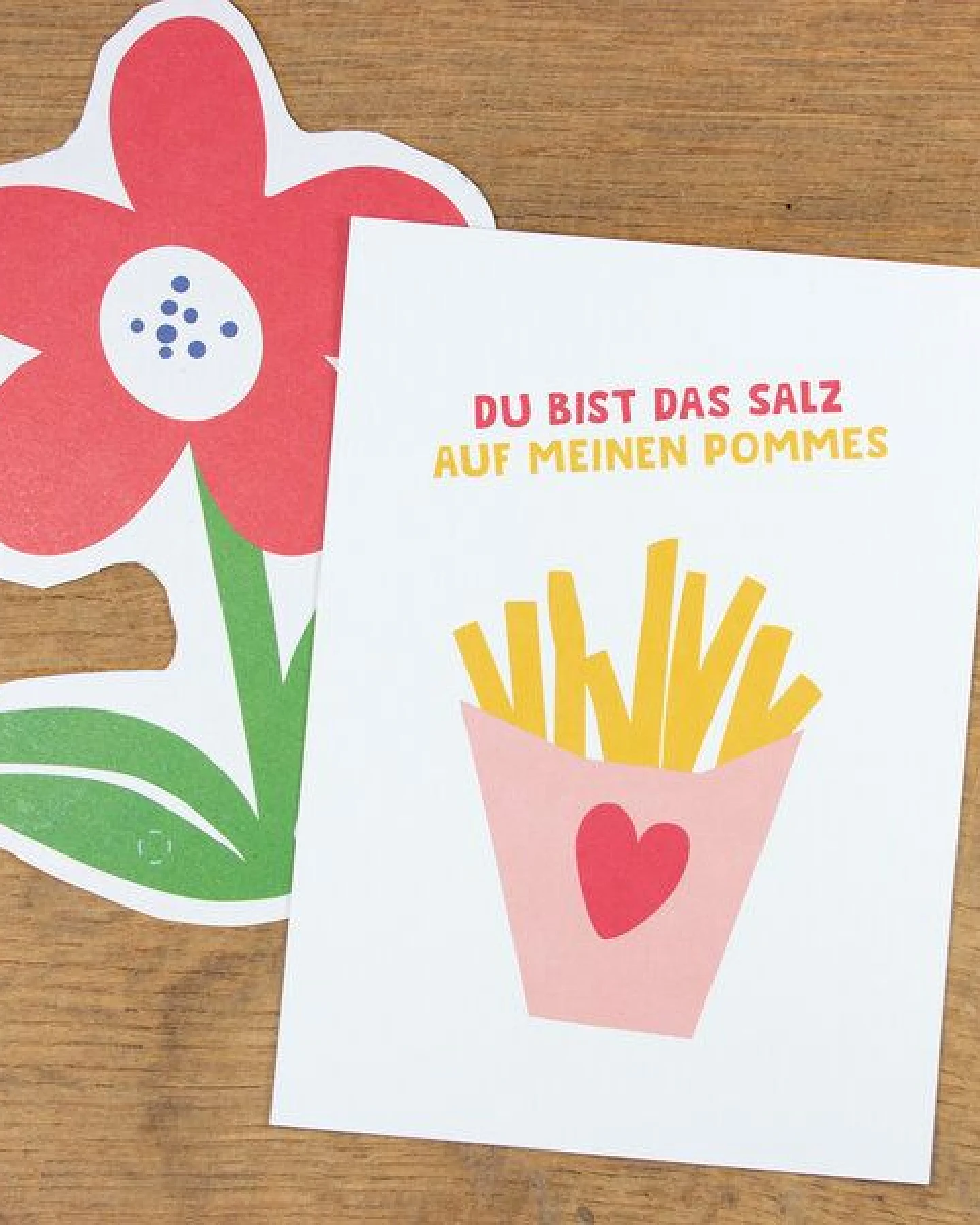Bow & Hummingbird Postkarte "Salz auf meinen Pommes" aus Recyclingpapier – Ansicht 2