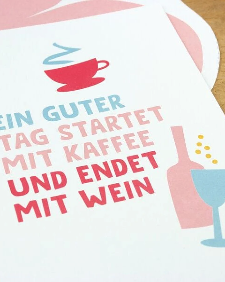 Bow & Hummingbird Postkarte "Ein guter Tag" aus Recyclingpapier