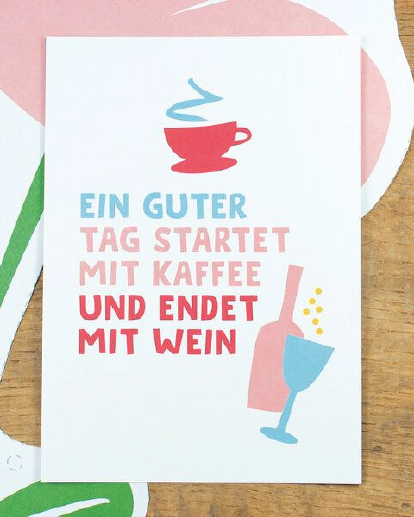 Bow & Hummingbird Postkarte "Ein guter Tag" aus Recyclingpapier – Ansicht 2