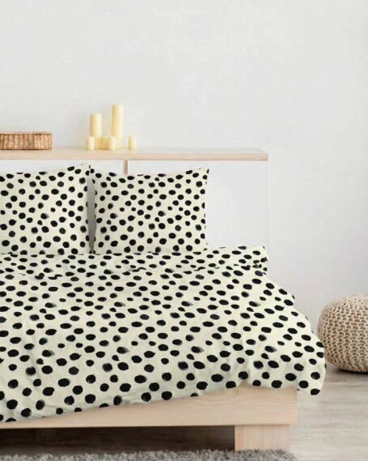 Nature by Adam Bettwäsche 2tlg aus Leinen und Bio-Baumwolle - Made in Germany - Dots