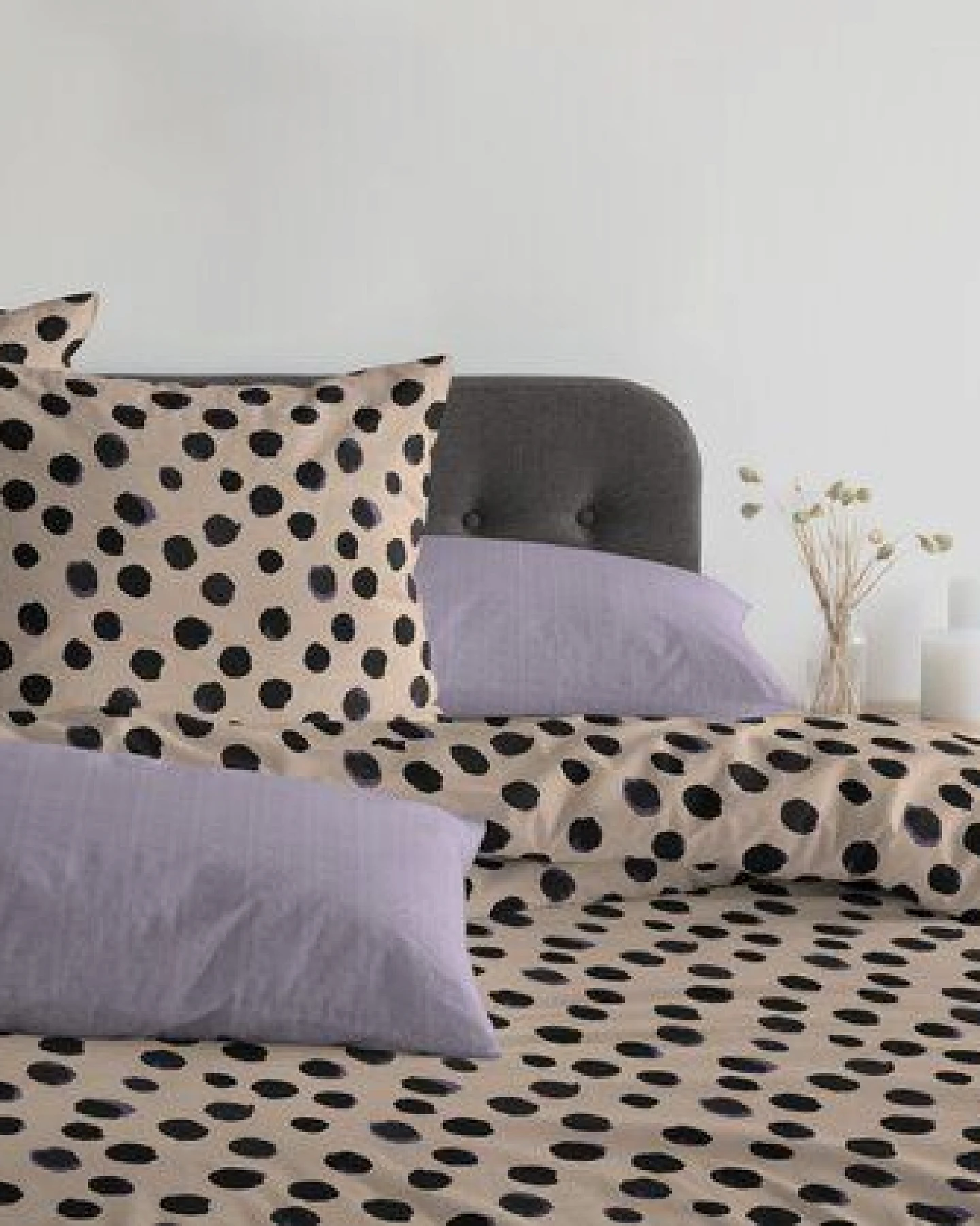 Nature by Adam Bettwäsche 2tlg aus Leinen und Bio-Baumwolle - Made in Germany - Dots – Ansicht 2
