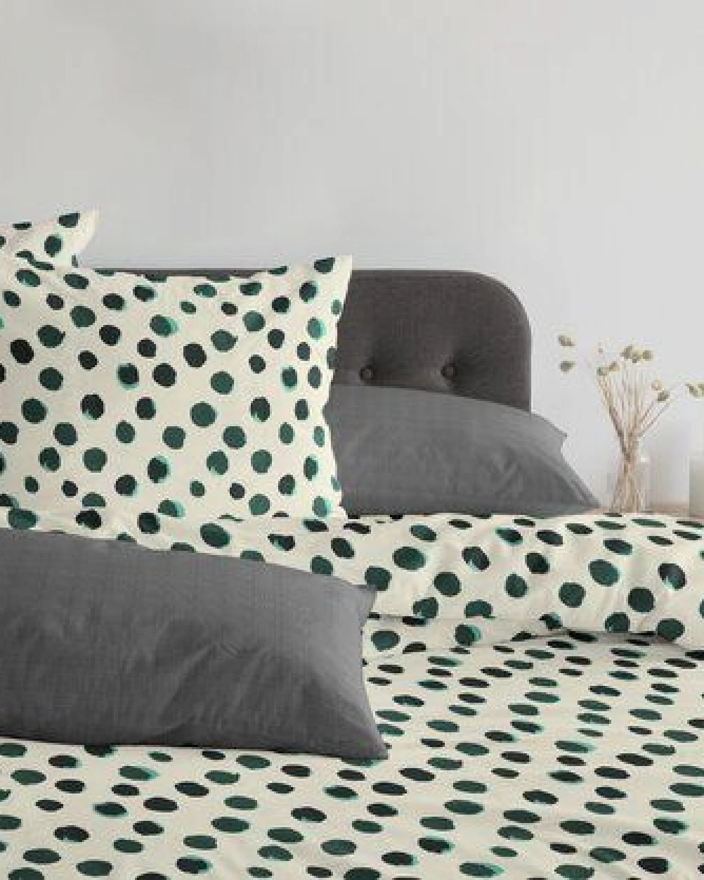 Nature by Adam Bettwäsche 2tlg aus Leinen und Bio-Baumwolle - Made in Germany - Dots – Ansicht 2