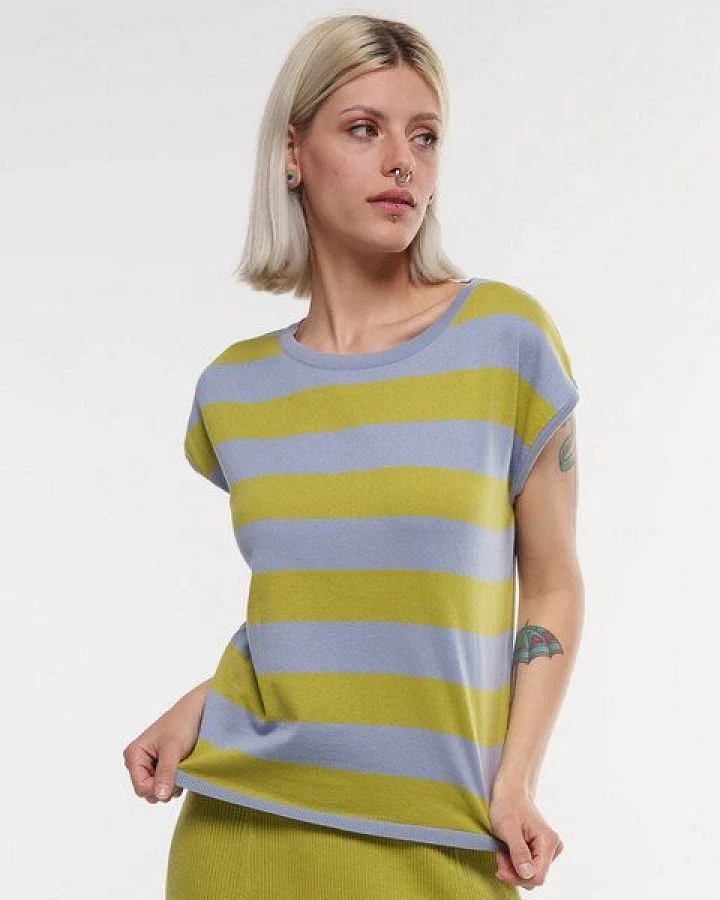 Alma & Lovis Legeres Feinstrick-Shirt aus reiner Bio-Baumwolle