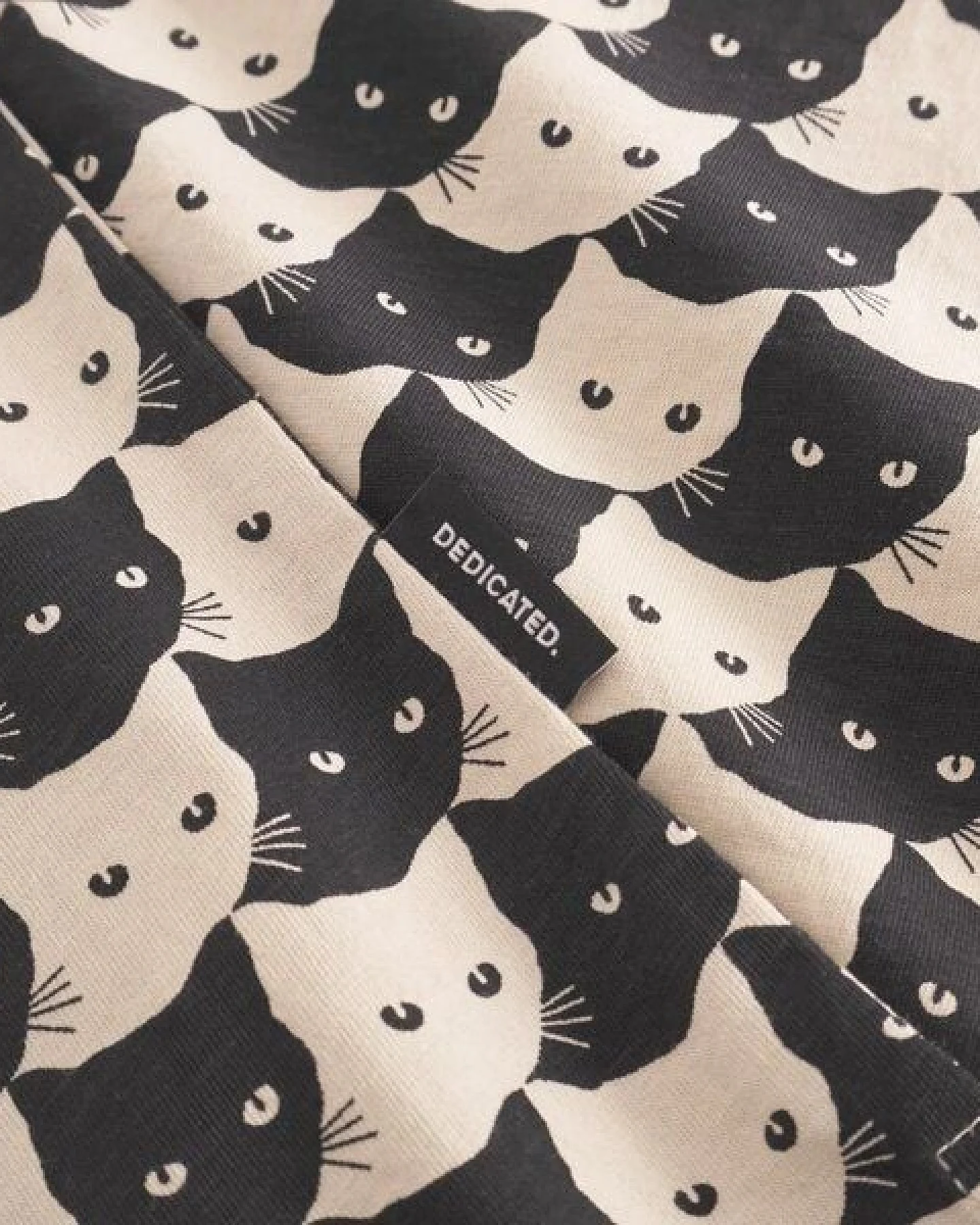 DEDICATED Visby Pepita Cats - Katzen T-Shirt – Ansicht 4