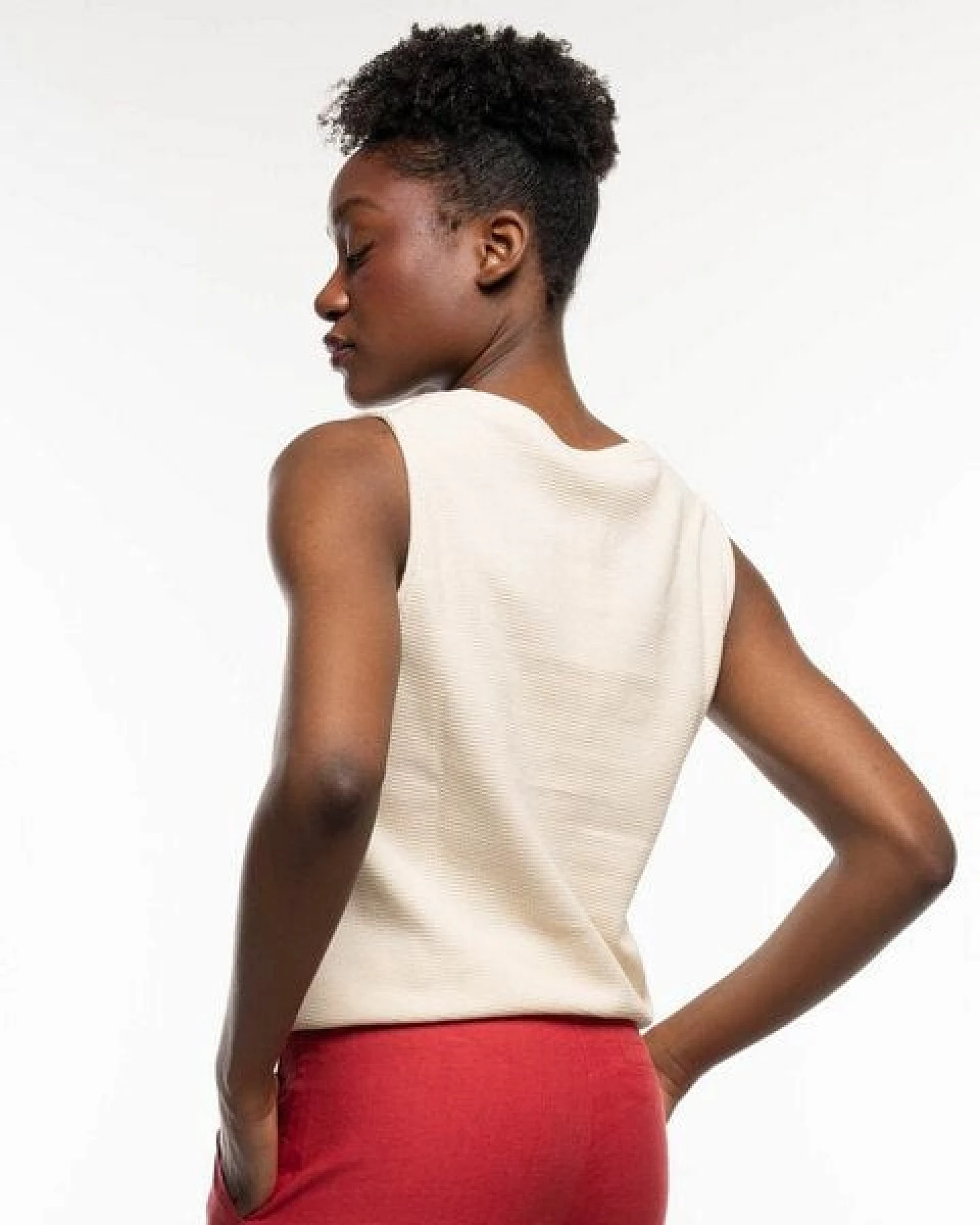 Alma & Lovis Edles Glitzer-Top in Waffelpiqué aus Organic Cotton – Ansicht 4