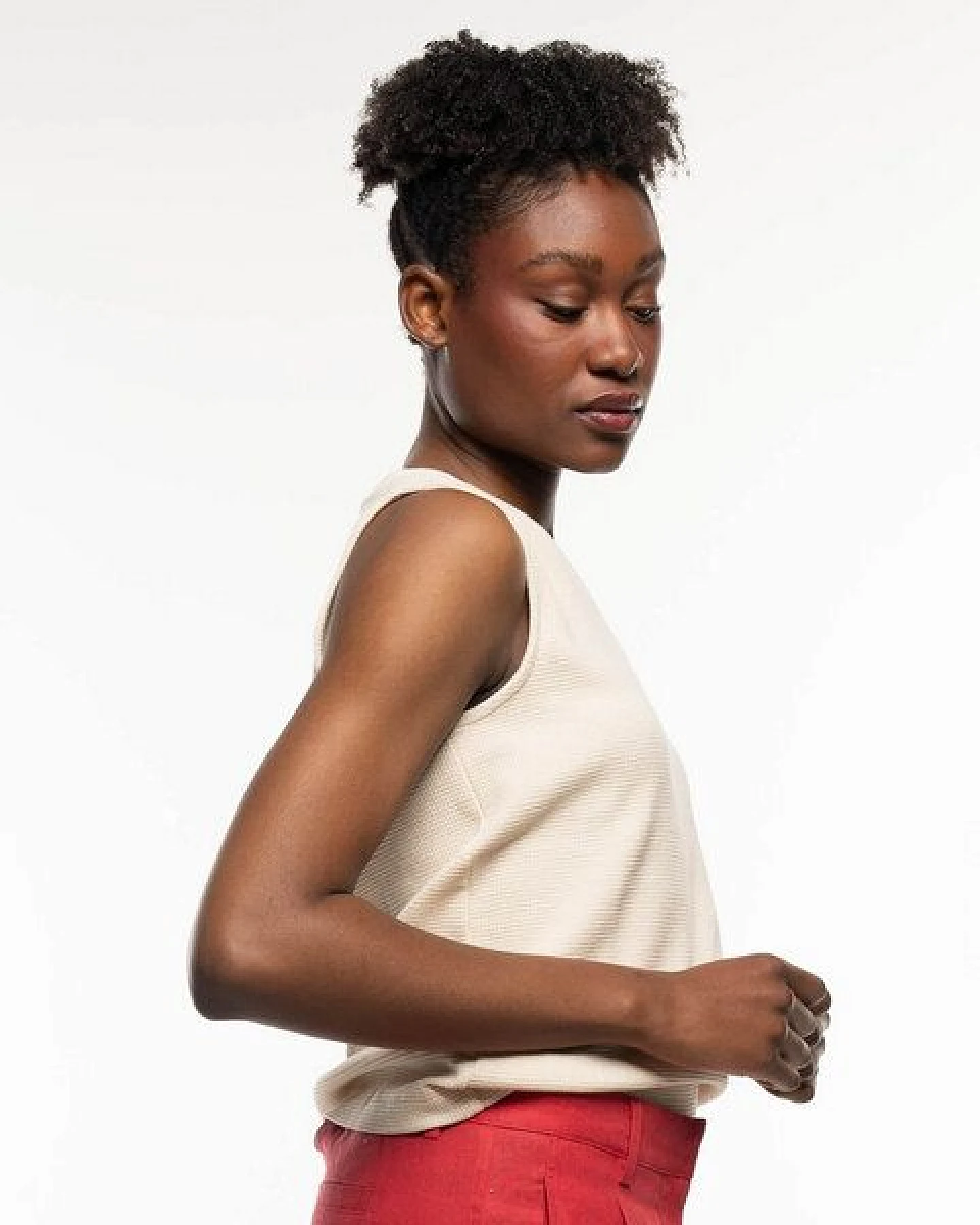 Alma & Lovis Edles Glitzer-Top in Waffelpiqué aus Organic Cotton – Ansicht 3