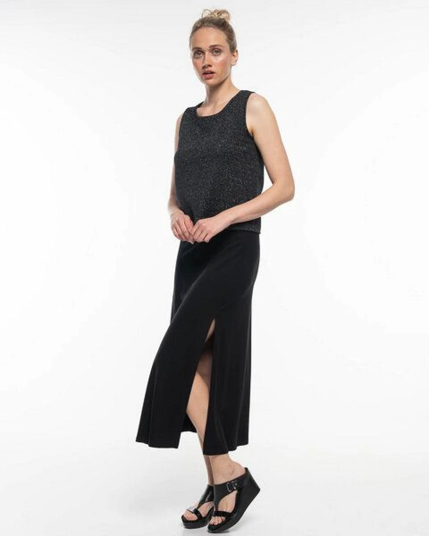 Alma & Lovis Edles Glitzer-Top in Waffelpiqué aus Organic Cotton – Ansicht 2