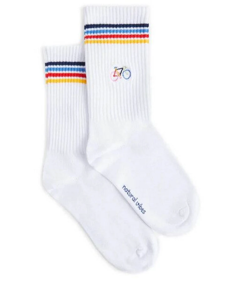 Natural Vibes Fahrrad Tennissocken aus Biobaumwoll-Mix