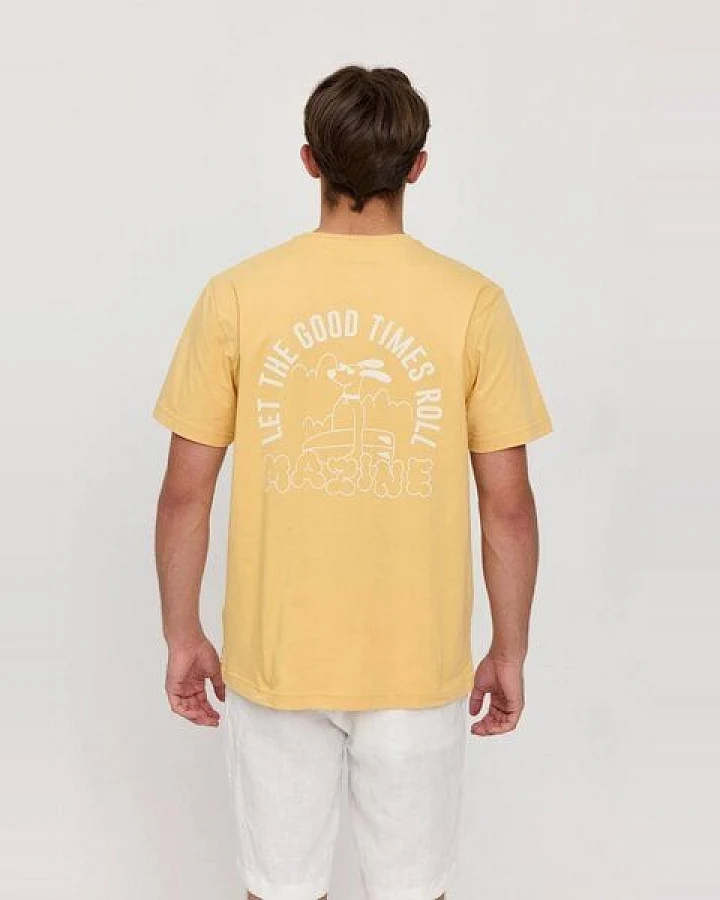 Mazine T-Shirt mit Rückenprint "Surf Dog" - aus Bio-Baumwolle