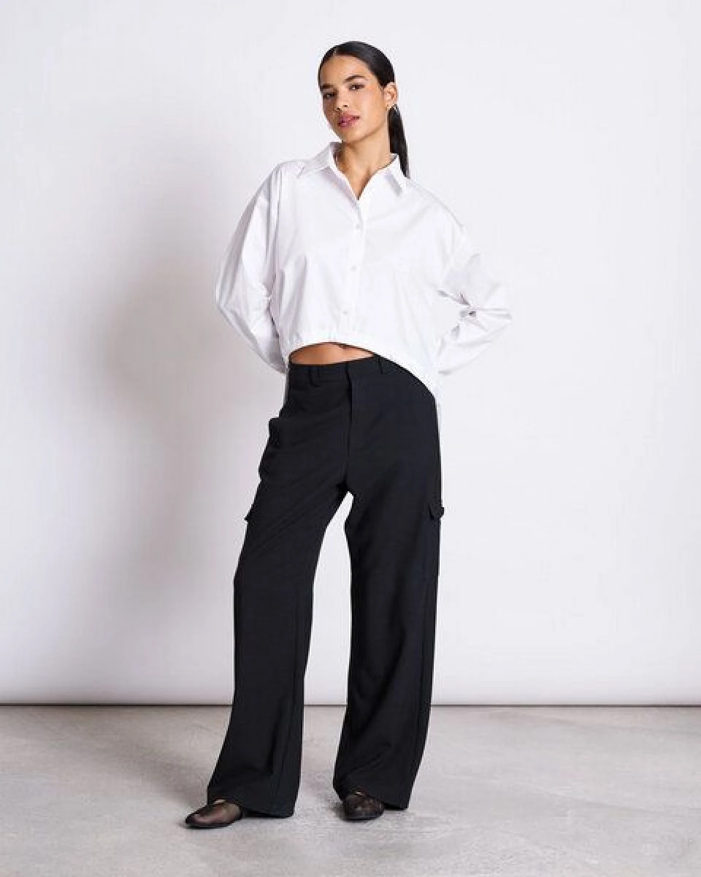 JAN N JUNE DRAWSTRING SHIRT ISTED WHITE – Ansicht 3