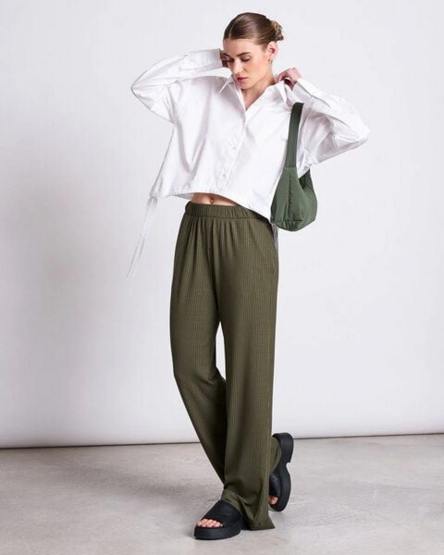 JAN N JUNE DRAWSTRING SHIRT ISTED WHITE – Ansicht 4