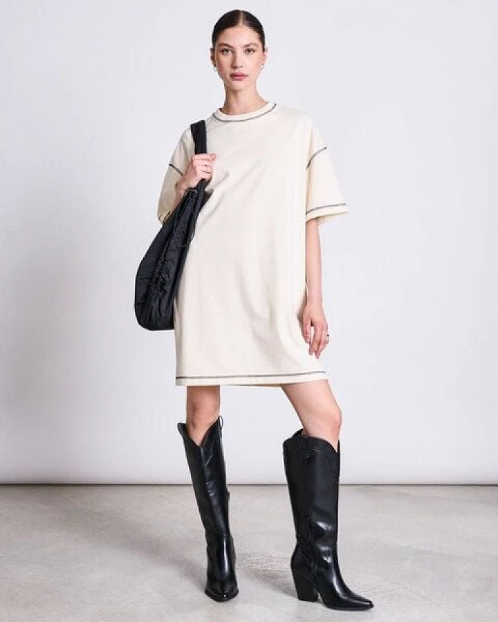 JAN N JUNE T-SHIRT KLEID HOPLA GOTS
