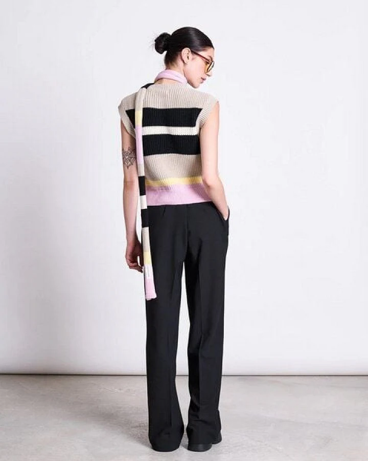 JAN N JUNE GESTREIFTE WESTE FRI MULTICOLOR GOTS