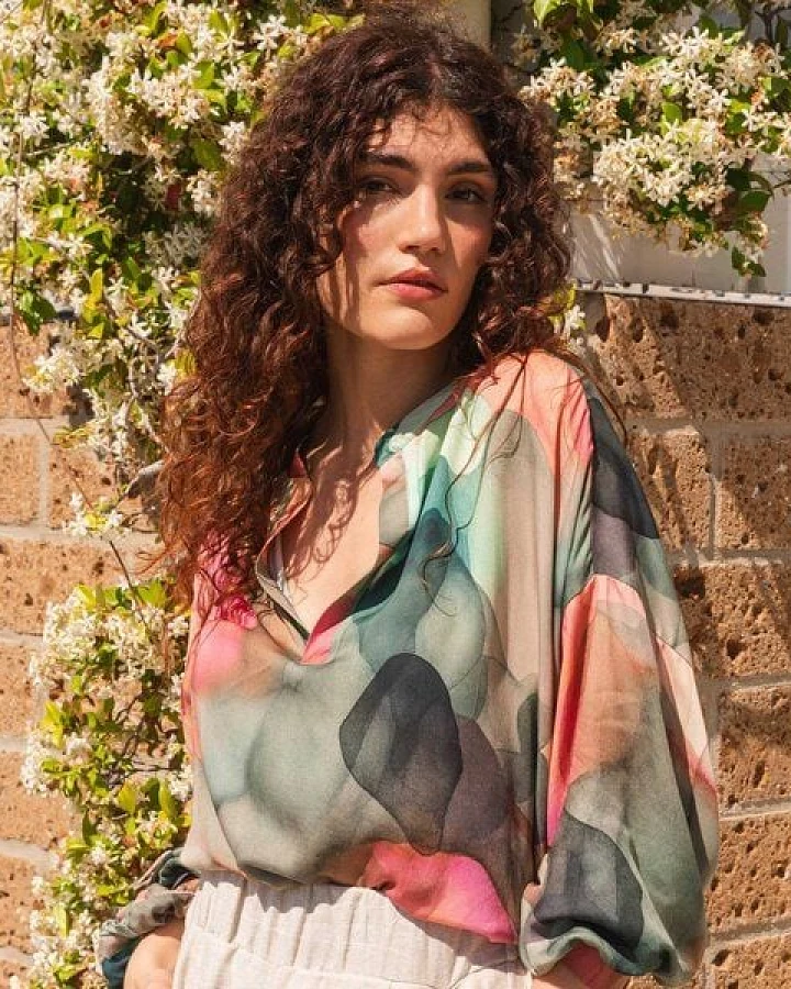 WiDDA berlin gemusterte Bluse MONYA clouds aus ECOVERO®