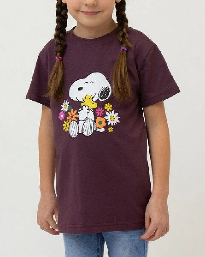 Bavarian Caps Kids T-Shirt Peanuts Kuschelalarm - Dunkelrot