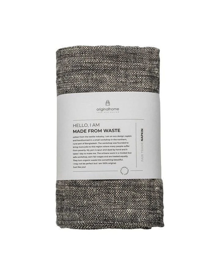 Originalhome Servietten Khadi aus recycelter Baumwolle, 4er Set (44x44 cm)