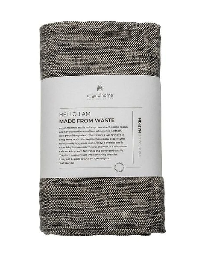 Originalhome Servietten Khadi aus recycelter Baumwolle, 4er Set (44x44 cm)