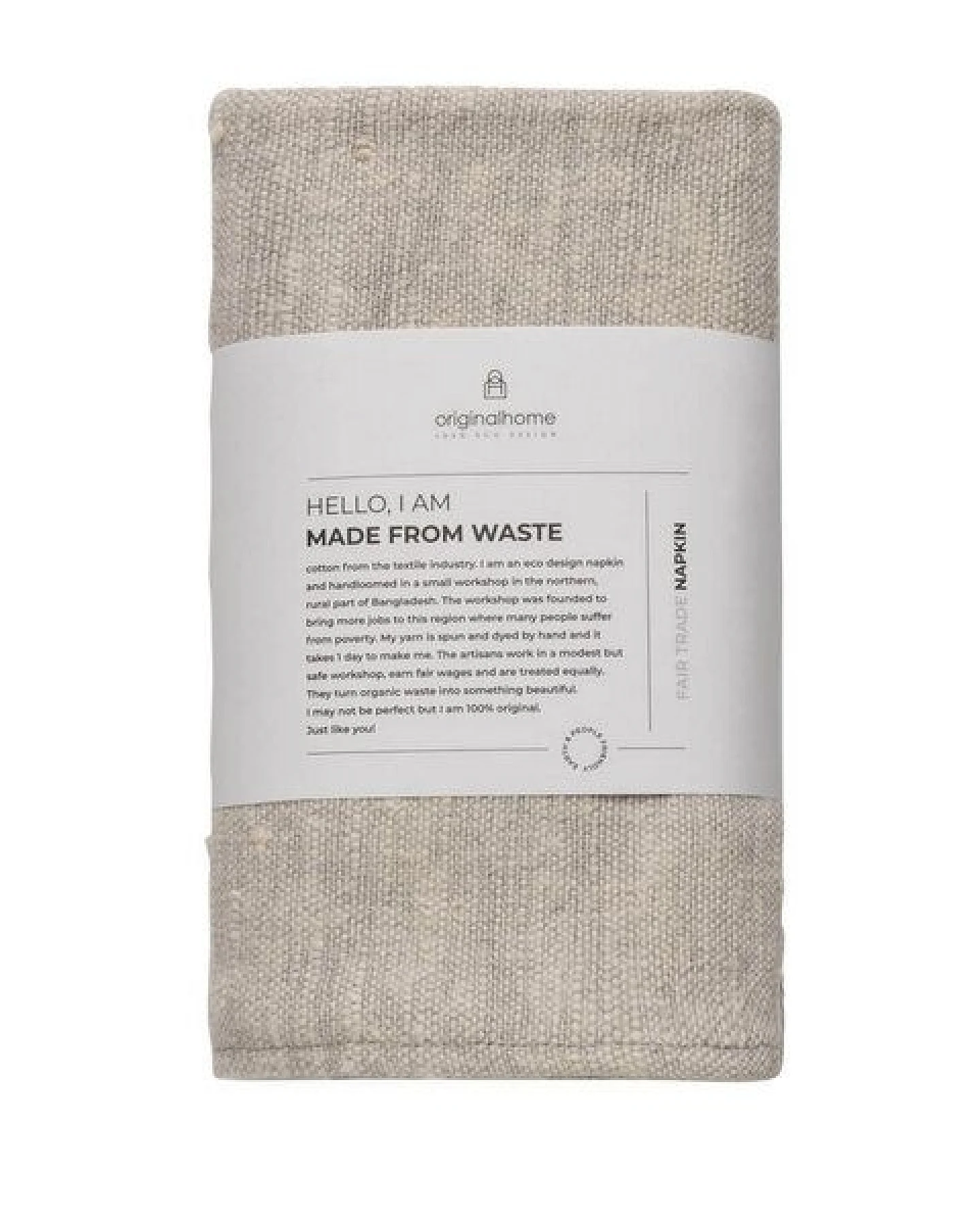 Originalhome Servietten Khadi aus recycelter Baumwolle, 4er Set (44x44 cm) – Ansicht 2