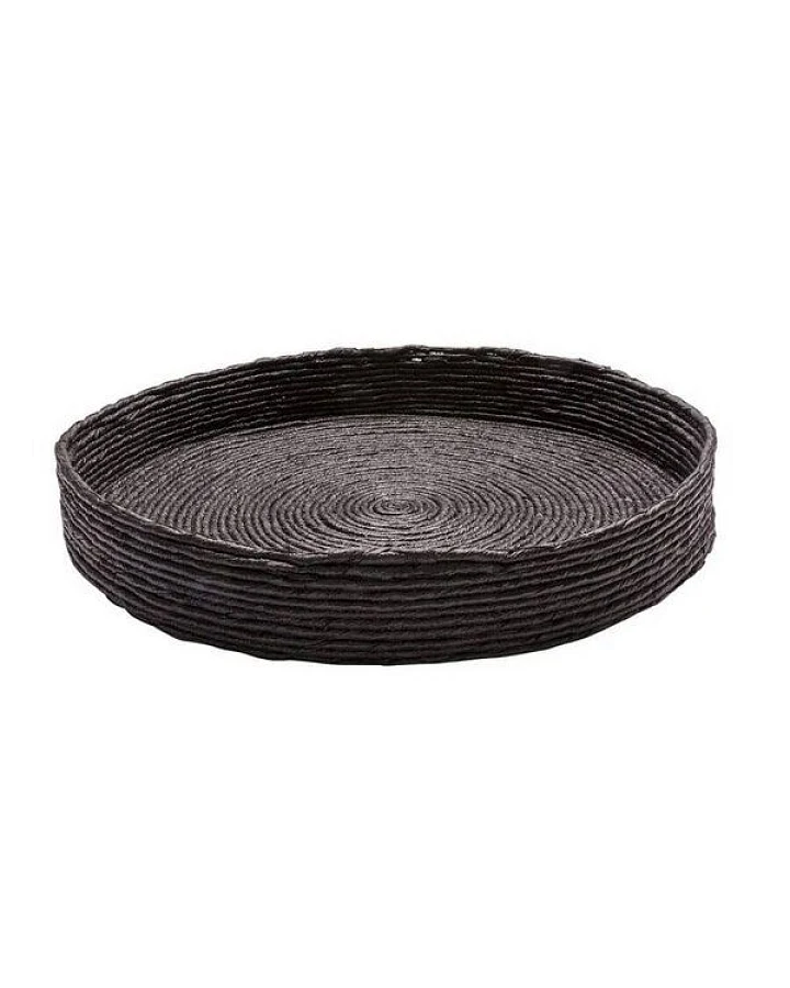 Originalhome Natürliches Tablett aus Abaca, handgefertigt, Lurik (54 cm)