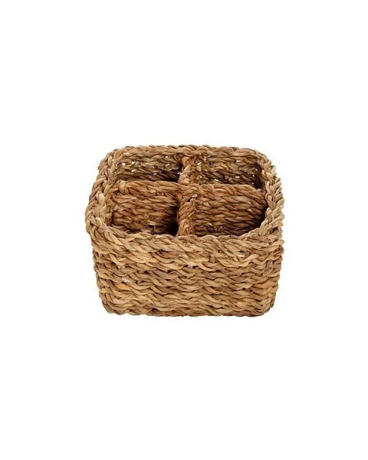 Originalhome Natürlicher Besteckkorb aus Seegras, handgefertigt