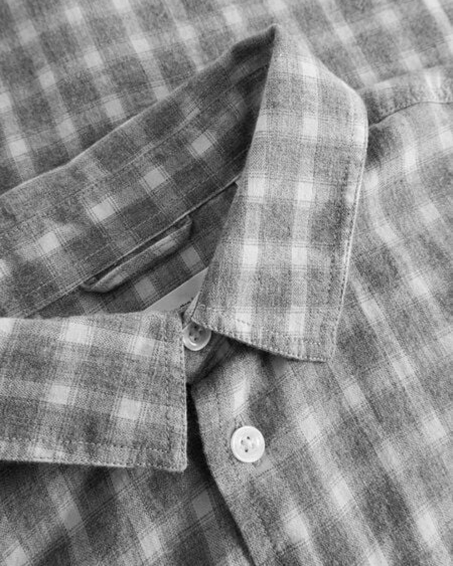 KnowledgeCotton Apparel Regular Small Check Flannel Shirt VEGAN - Grey Check – Ansicht 3