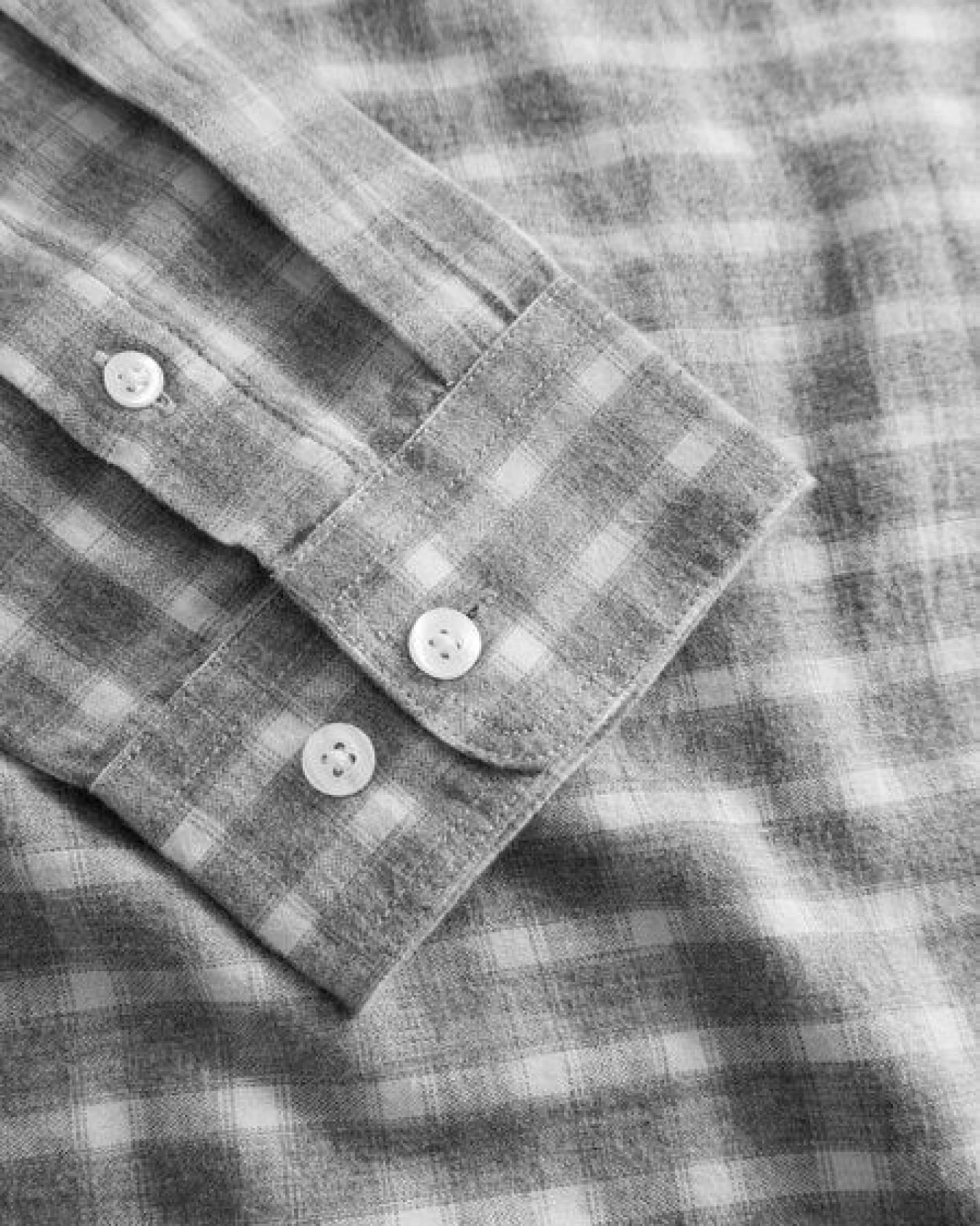KnowledgeCotton Apparel Regular Small Check Flannel Shirt VEGAN - Grey Check – Ansicht 4