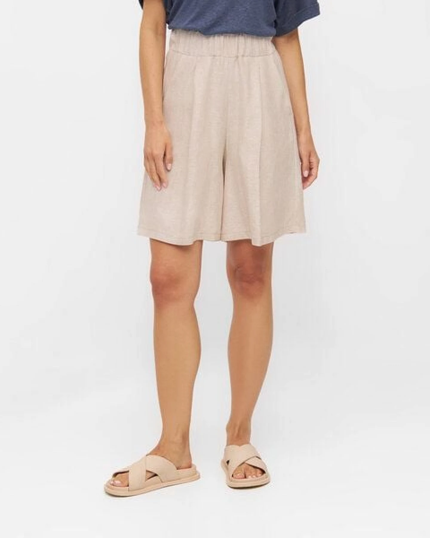 WiDDA berlin Beige Bermuda-Shorts INDI aus Leinen – Ansicht 4