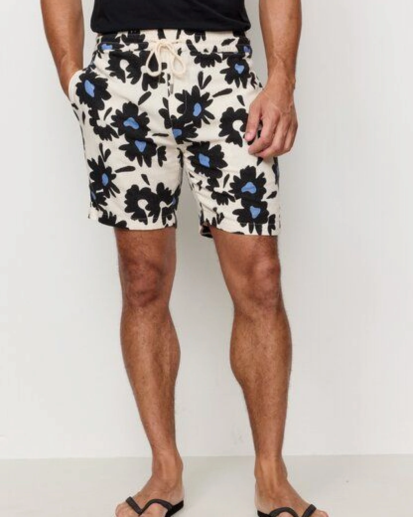 Herren Shorts aus Leinen und LENZING ECOVERO Viskose Mix - CURRY BLOOM - recolution – Ansicht 3