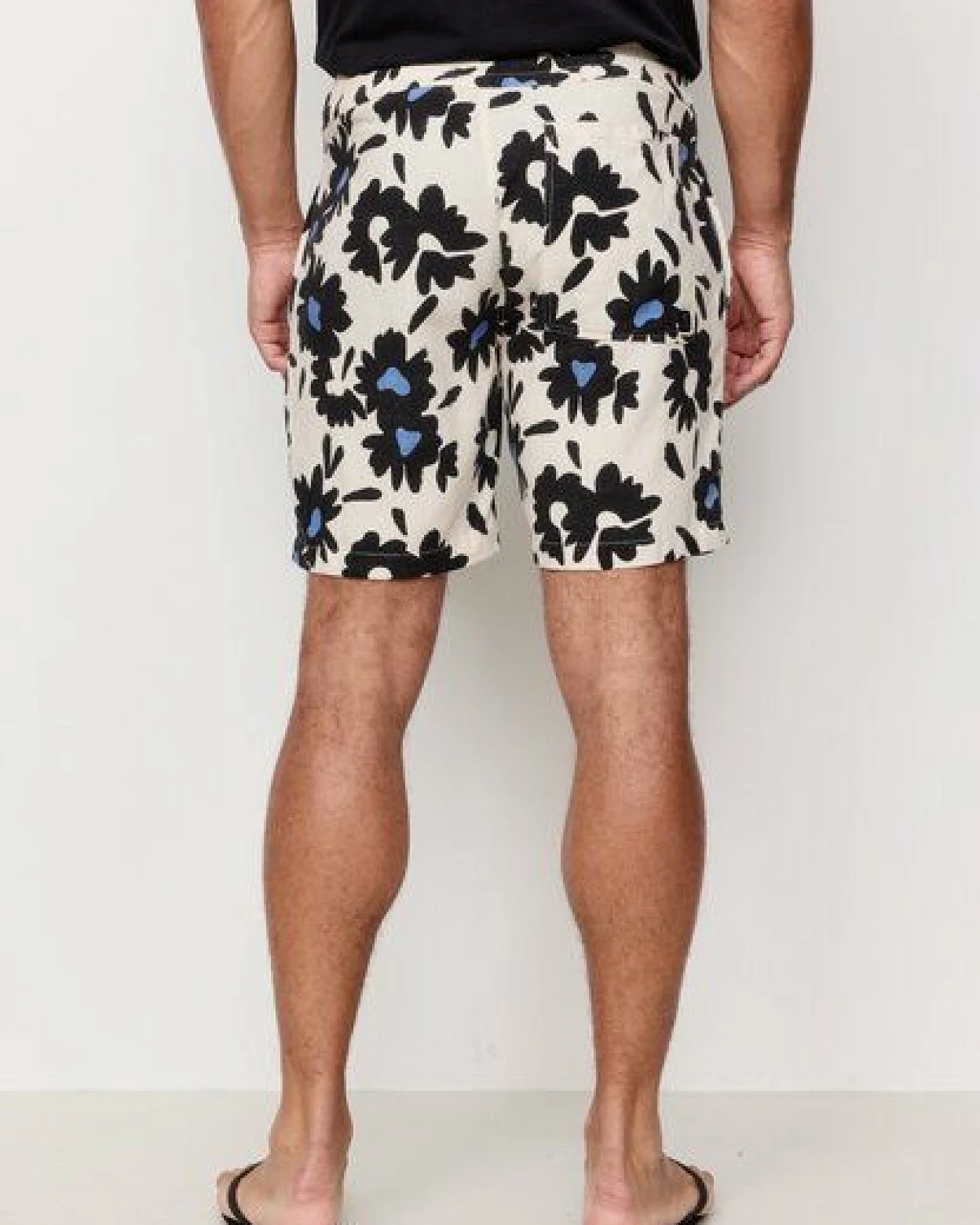 Herren Shorts aus Leinen und LENZING ECOVERO Viskose Mix - CURRY BLOOM - recolution – Ansicht 4