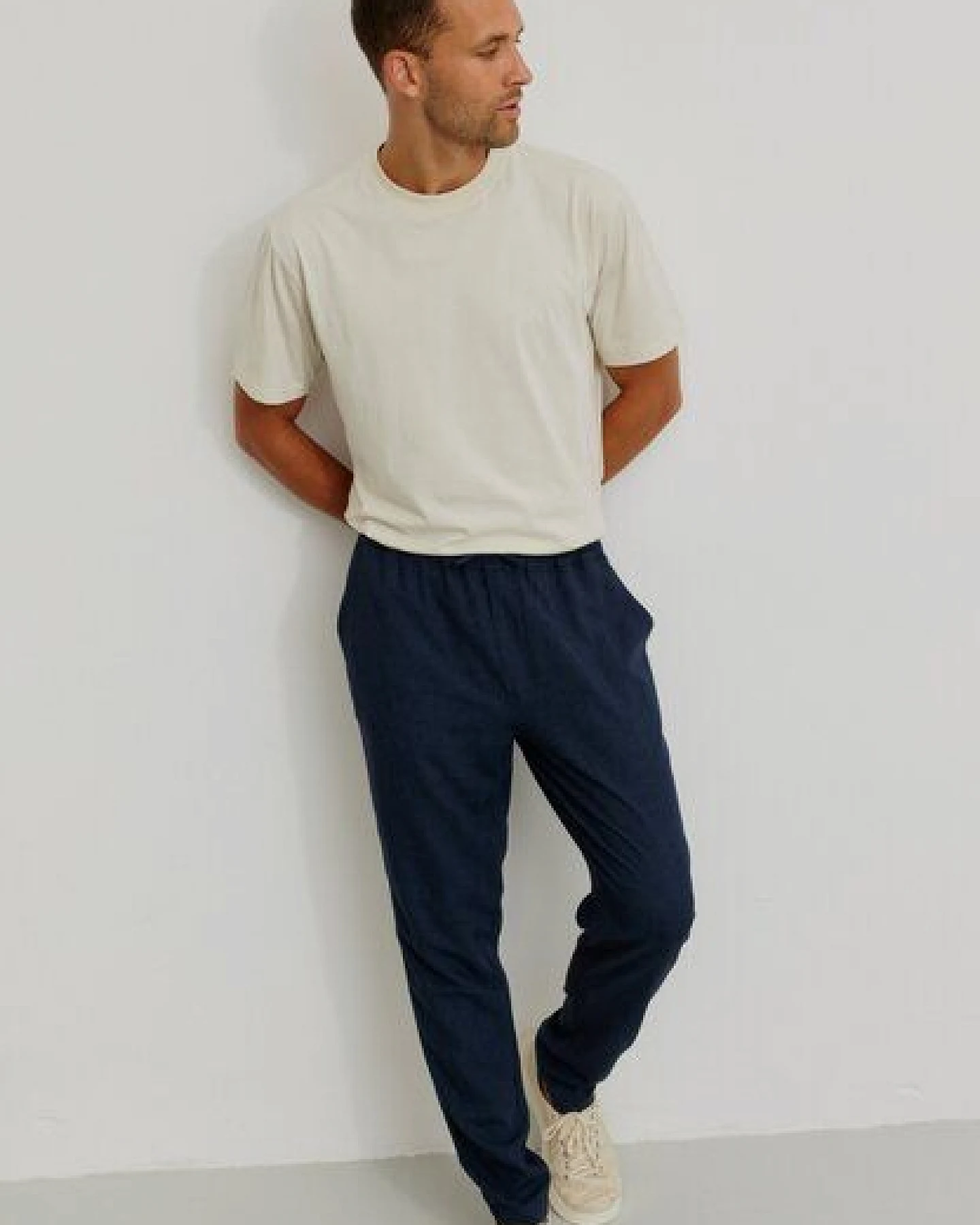 Herren Hose aus Leinen und LENZING ECOVERO Viskose Mix - TANGELO - recolution – Ansicht 3