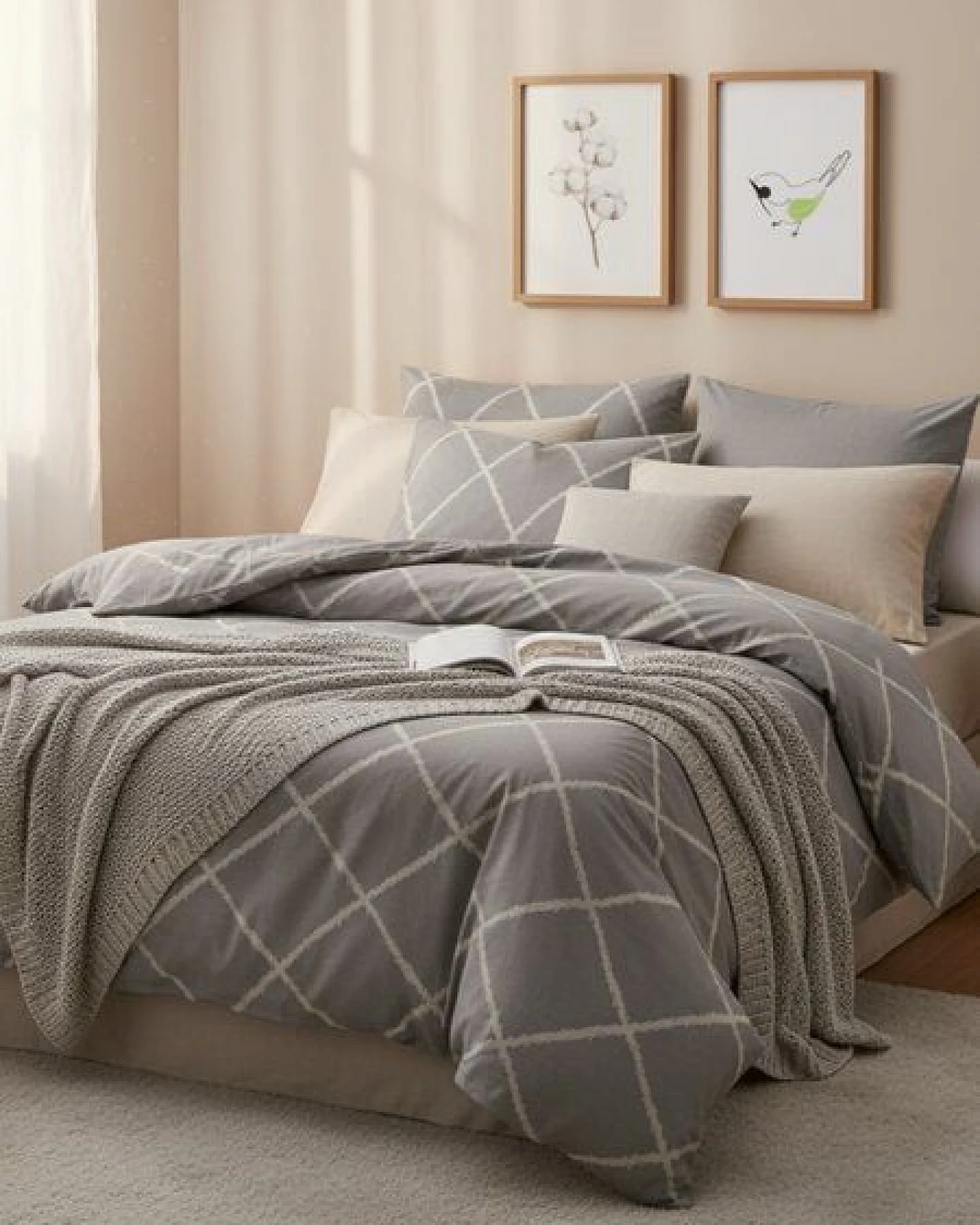 Nature by Adam Bettwäsche 2tlg aus 100% Bio-Baumwolle - Made in Germany - Casket Valdelana light – Ansicht 2