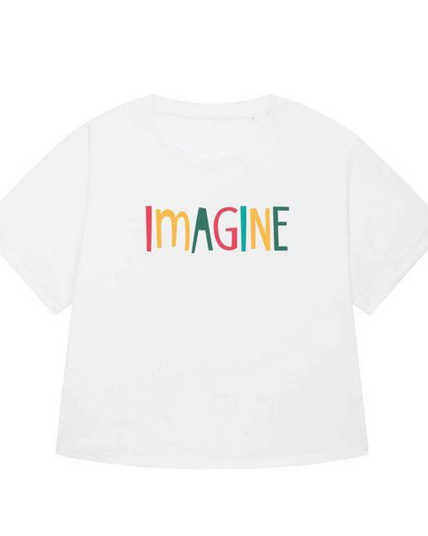 WiDDA berlin T-Shirt IMAGINE weiß aus Bio-Baumwolle – Ansicht 3